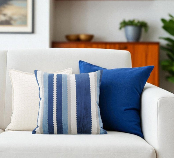 Contemporary Square Modern Throw Pillows for Couch, Large Abstract Blue Decorative Throw Pillows, Simple Throw Pillow for Interior Design, Modern Sofa Pillows-Silvia Home Craft
