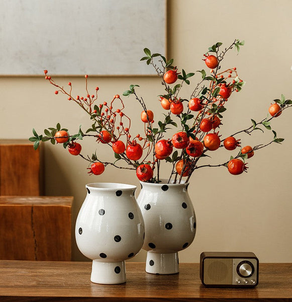 Ceramic Bud Vases, Small Flower Vases on Table, Handmade Water Holding Flower Vase, Modern Porcelain Flower Vases-Silvia Home Craft