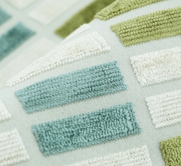 Modern Throw Pillows, Green Modern Sofa Pillows, Large Square Pillows, Decorative Pillows for Couch, Decorative Throw Pillows for Living Room Couch-Silvia Home Craft