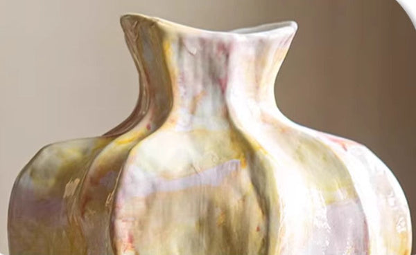 Handmade Modern Flower Vase, Centerpiece Ceramic Bouquet Vases, Large Contemporary Vases on Dining Table, Porcelain Vases for Modern Home Decor-Silvia Home Craft