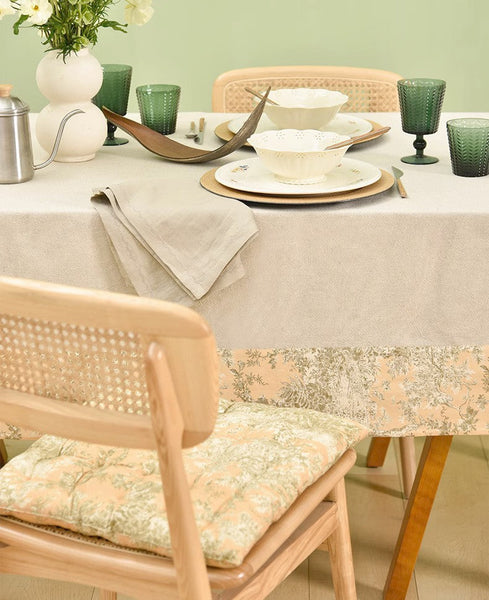 Modern Tablecloth for Kitchen, Cotton and Linen Rectangle Table Covers for Dining Room Table, Square Tablecloth for Coffee Table-Silvia Home Craft