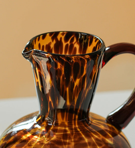 Handmade Modern Vases for Bedroom, Decorative Glass Vase, Mid Century Glass Vases, Centerpiece Contemporary Vases on Table, Modern Glass Vase for Flowers-Silvia Home Craft