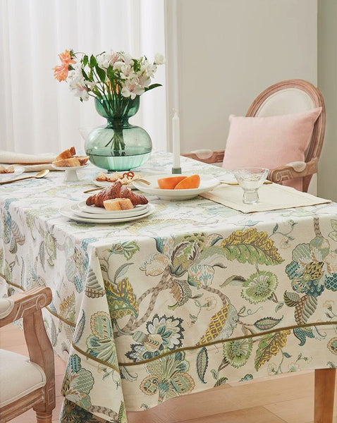 Rustic Table Covers for Kitchen, Large Rectangle Tablecloth for Dining Room Table, Country Farmhouse Tablecloth, Square Tablecloth for Round Table-Silvia Home Craft