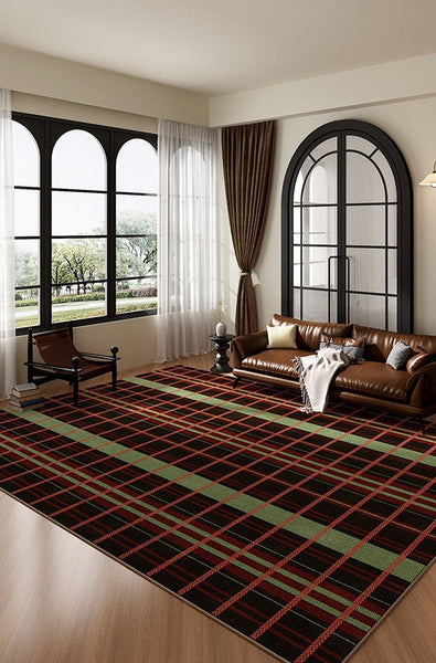 Mid Century Modern Rugs, Contemporary Modern Rugs for Living Room, Colorful Absract Rugs for Bedroom, Minimalist Geometric Rugs for Living Room-Silvia Home Craft
