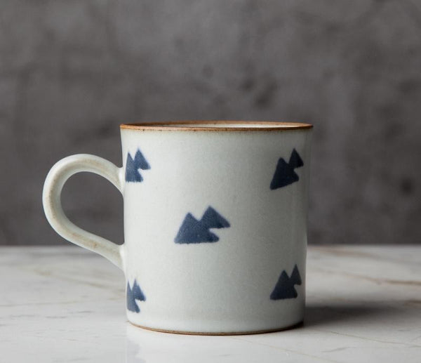 Pottery Tea Cup, Large Capacity Coffee Cup, 10 oz Cappuccino Coffee Mug, Handmade Pottery Coffee Cup-Silvia Home Craft