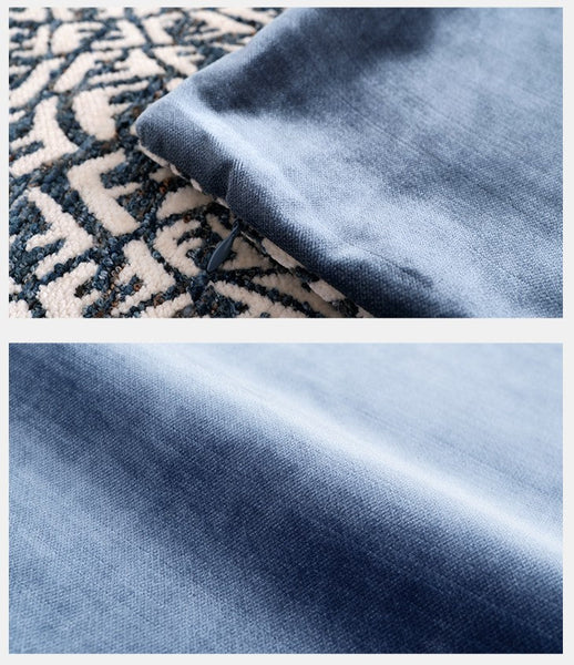 Modern Pillows for Couch, Blue Decorative Throw Pillows for Living Room, Decorative Pillow Covers, Large Modern Sofa Cushion-Silvia Home Craft