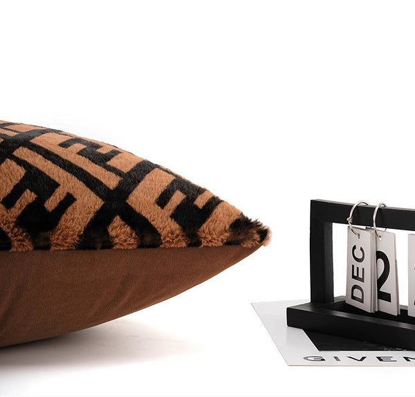 Decorative Pillow Covers, Brown Modern Pillows for Couch, Abstract Decorative Throw Pillows for Living Room, Large Modern Sofa Pillow Cases-Silvia Home Craft