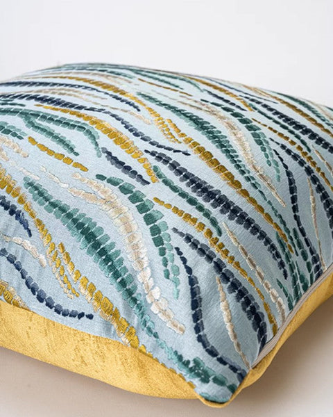 Square Modern Pillows for Couch, Contemporary Modern Sofa Pillows, Decorative Throw Pillows for Bedroom, Large Throw Pillow for Living Room-Silvia Home Craft