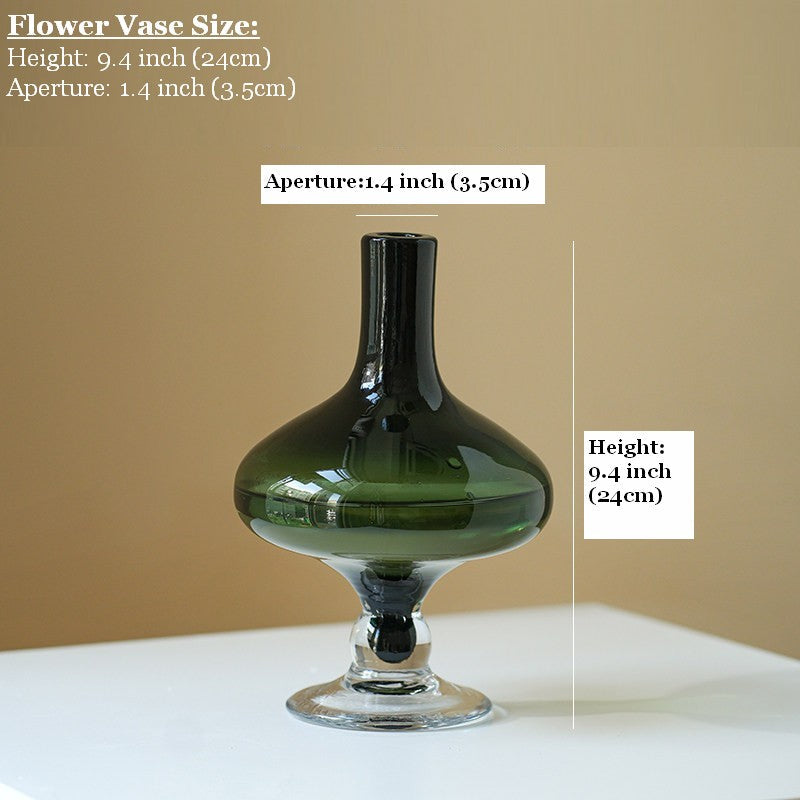Decorative Glass Vase, Mid Century Glass Vases, Handmade Modern