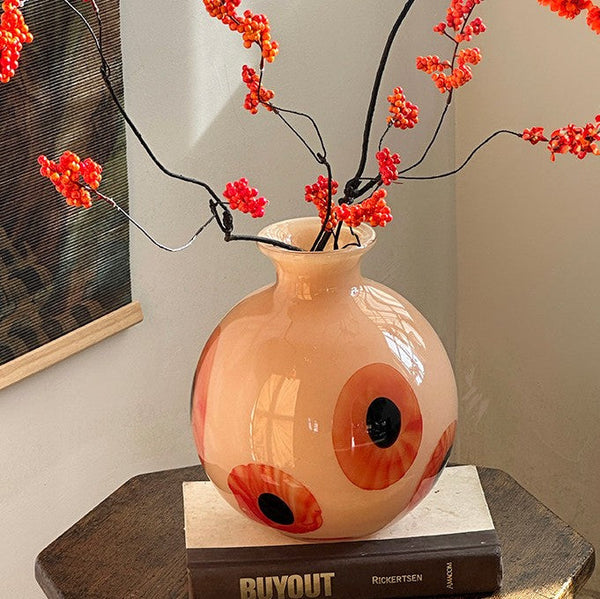 Glass Bud Vases, Handmade Vintage Glass Flower Vases, Water Holding Flower Vases, Flower Vases on Table-Silvia Home Craft