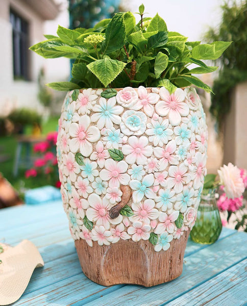 Beautiful Elephant Flowerpot, Modern Garden Flower Pot, Unique Animal Statue for Garden Ornaments, Resin Statue for Garden, Villa Outdoor Decor Gardening Ideas-Silvia Home Craft