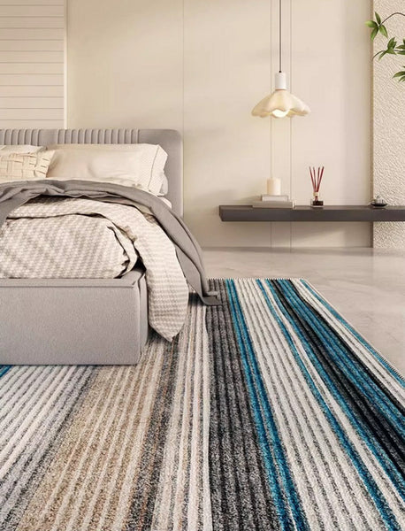Unique Modern Rugs for Living Room, Abstract Contemporary Rugs for Bedroom, Modern Area Rugs under Sofa, Dining Room Floor Rugs, Modern Carpets for Office-Silvia Home Craft