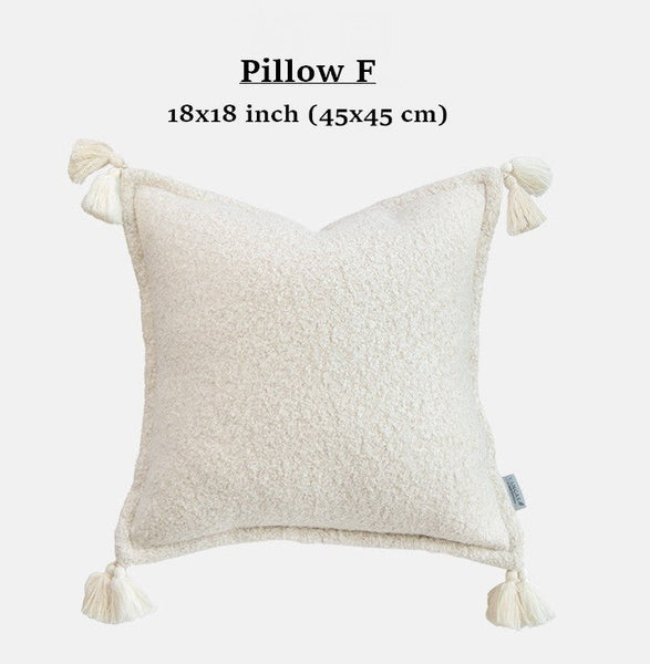 Modern Decorative Cushion Covers, Unique Decorative Pillow Arrangement Ideas for Couch, Decorative Pillows for Living Room, Large Decorative Pillows for Interior Design-Silvia Home Craft