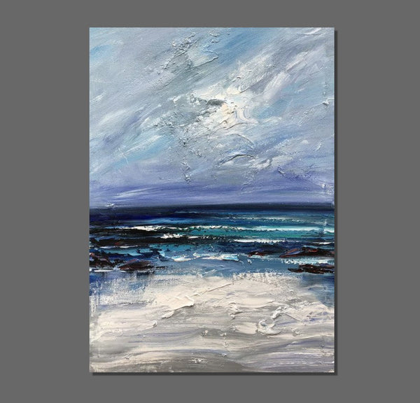 Extra Large Abstract Paintings on Canvas, Abstract Landscape Paintings for Bedroom, Hand Painted Abstract Painting, Bedroom Wall Art Ideas-Silvia Home Craft