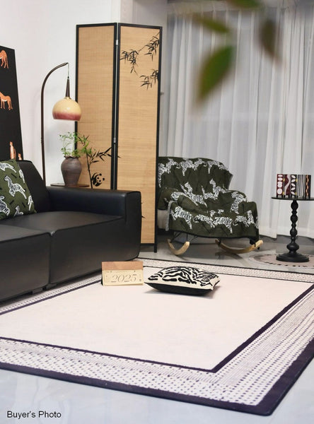 Dining Room Geometric Area Rugs, Contemporary Modern Rugs for Office, Bedroom Modern Rugs, Large Modern Rugs for Living Room-Silvia Home Craft