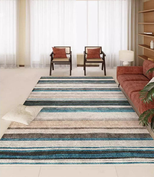Unique Modern Rugs for Living Room, Abstract Contemporary Rugs for Bedroom, Modern Area Rugs under Sofa, Dining Room Floor Rugs, Modern Carpets for Office-Silvia Home Craft