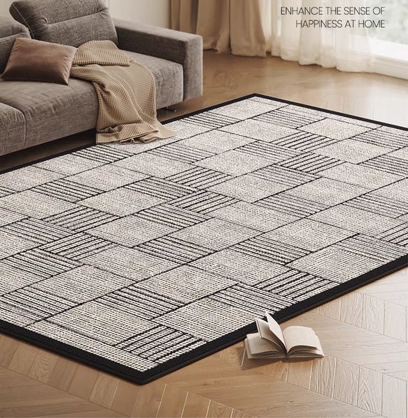 Living Room Contemporary Modern Rugs, Modern Rugs for Dining Room, Large Abstract Geometric Modern Rugs, Bedroom Modern Rugs-Silvia Home Craft