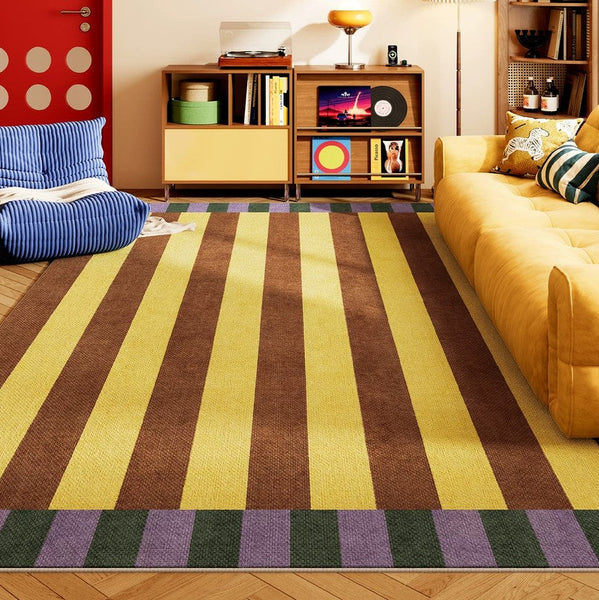 Abstract Contemporary Rugs for Bedroom, Modern Rugs for Living Room, Modern Rugs under Sofa, Colorful Modern Carpets for Dining Room-Silvia Home Craft