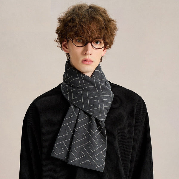 Unique Gifts for Men, Men's Wool Scarf Winter, Business Casual Scarf for Men, Long Wool Man Scarf, Formal Men Scarf Styles, Men's Winter Scarves, Fashion Men Scarf-Silvia Home Craft