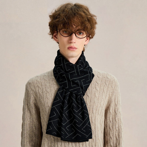 Unique Gifts for Men, Business Casual Scarf for Men, Long Wool Man Scarf, Men's Wool Scarf Winter, Formal Men Scarf Styles, Men's Winter Scarves, Fashion Men Scarf-Silvia Home Craft
