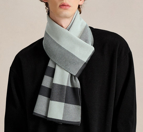 Business Casual Scarf for Men, Unique Gifts for Men, Long Wool Man Scarf, Men's Wool Scarf Winter, Formal Men Scarf Styles, Men's Winter Scarves, Fashion Men Scarf-Silvia Home Craft