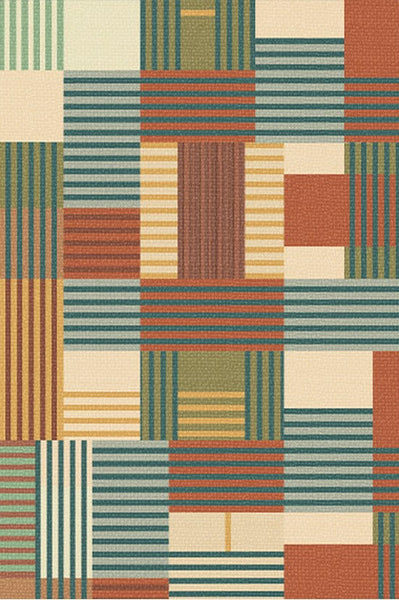 Geometric Rugs for Bedroom, Modern Living Room Rug Placement Ideas, Colorful Contemporary Carpets for Apartment, Modern Rugs for Small Space-Silvia Home Craft