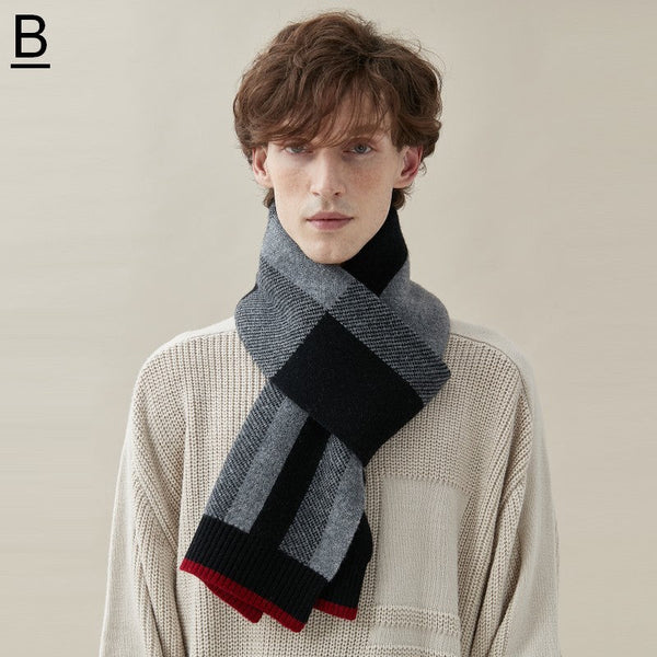 Casual Scarf Men, Business Wool Scarf for Gentleman, Men's Winter Scarf, Men's Wool Scarf Winter, Modern Fashion Scarf, Formal Men Scarf Styles, Pure Wool Scarf-Silvia Home Craft