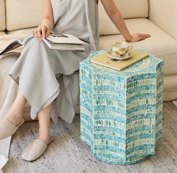 Contemporary Side Table, Contemporary Bedside Table, Bedside Small Side Table, Shell Small Sofa Side Table, Modern Side Table, Small End Table, Portable Casual Side Table, Creative Coffee Table