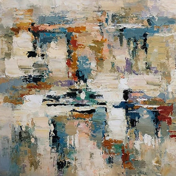 Hand Painted Abstract Painting, Extra Large Abstract Paintings on Canvas, Bedroom Wall Art Ideas, Simple Painting Ideas for Bedroom-Silvia Home Craft