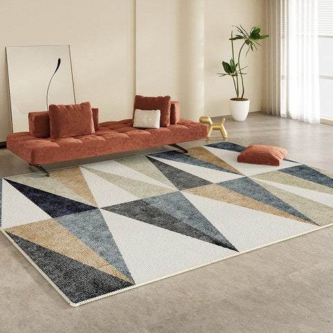 Large Modern Rugs for Bedroom, Modern Rugs for Dining Room, Simple Large Modern Rugs for Living Room, Abstract Geometric Modern Rugs-Silvia Home Craft