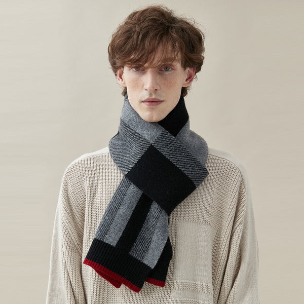 Casual Scarf Men, Business Wool Scarf for Gentleman, Men's Winter Scarf, Men's Wool Scarf Winter, Modern Fashion Scarf, Formal Men Scarf Styles, Pure Wool Scarf-Silvia Home Craft