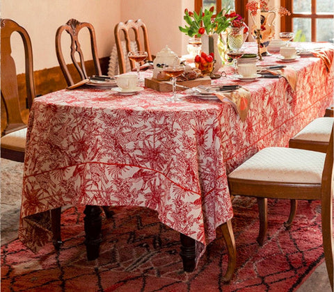 Jungle Animals Leopard Parrot Pattern Tablecloth for Home Decoration, Modern Rectangle Tablecloth for Dining Room Table, Large Square Tablecloth, Christmas Tablecloth-Silvia Home Craft