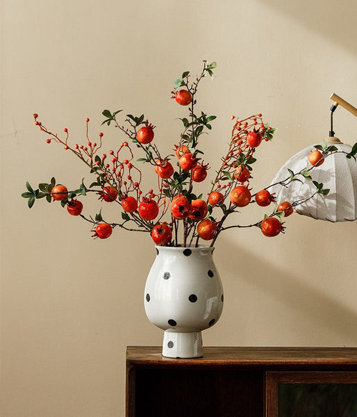 Small Flower Vases on Table, Handmade Water Holding Flower Vase, Ceramic Bud Vases, Modern Porcelain Flower Vases-Silvia Home Craft