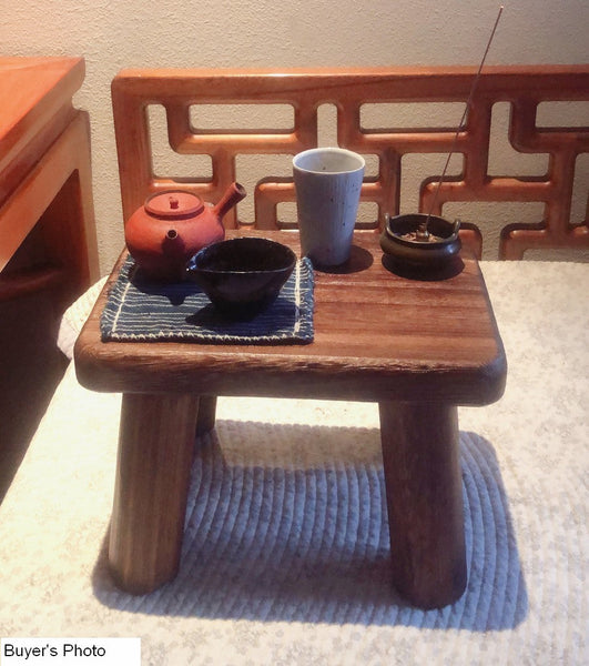 Dining Table Stool, Shoe-changing Stool, Solid Wood low Stool, Paulownia Wood Stool, Children's Wooden Stool, Sofa Stool-Silvia Home Craft