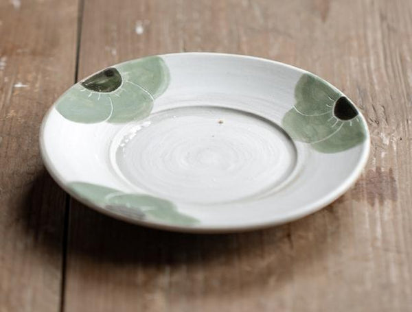 Cappuccino Coffee Cup, Spring Flower Coffee Cup, Rustic Tea Cup, Pottery Coffee Cups, Coffee Cup and Saucer Set-Silvia Home Craft