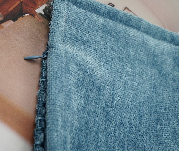 Large Modern Square Throw Pillows for Couch, Blue Modern Sofa Pillow, Blue Decorative Pillow, Simple Throw Pillow for Interior Design-Silvia Home Craft