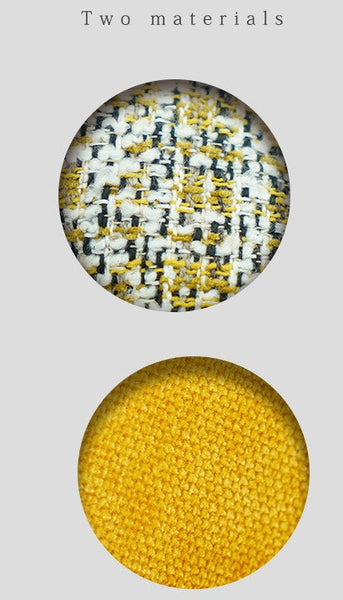 Contemporary Modern Sofa Pillows, Large Yellow Decorative Throw Pillows, Large Square Modern Throw Pillows for Couch, Simple Throw Pillow for Interior Design-Silvia Home Craft