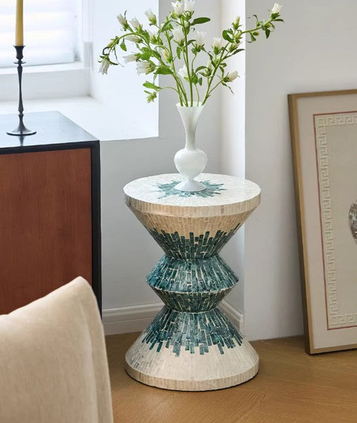Modern Side Table, Shell Small Sofa Side Table, Contemporary Bedside Table, Bedside Small Side Table, Small End Table, Portable Casual Side Table, Creative Coffee Table, Contemporary Side Table