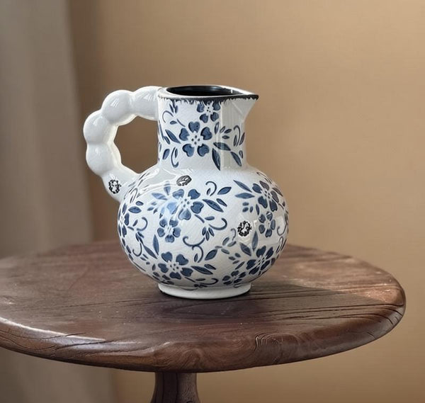 Rustic Porcelain Flower Vases, Ceramic Bud Vases, Unique Handmade Ceramic Vases, Small Flower Vases on Table-Silvia Home Craft