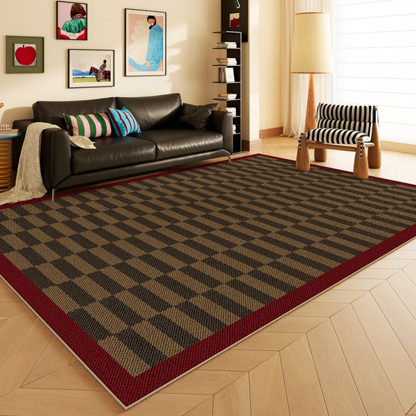 Geometric Contemporary Area Rugs, Modern Living Room Rug Ideas, Mid Century Modern Rugs, Colorful Modern Rugs for Dining Room-Silvia Home Craft