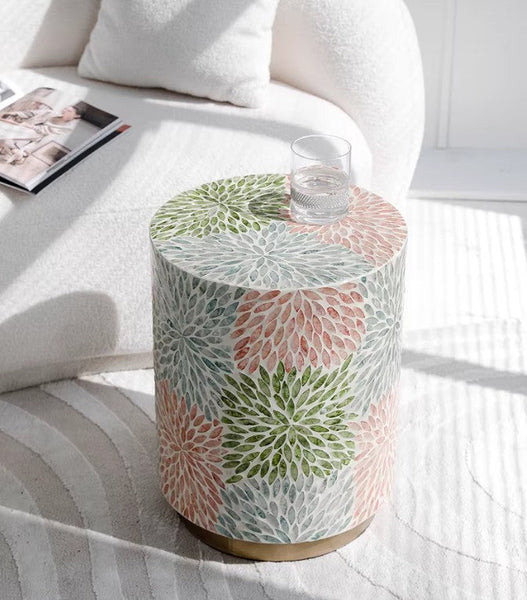 Unique Small End Table, Contemporary Small Sofa Side Table, Portable Casual Side Table, Creative Coffee Table, Shell Small Side Table-Silvia Home Craft