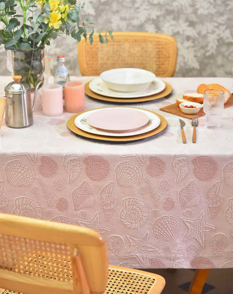 Square Tablecloth for Round Table, Cotton Rectangular Table Covers for Kitchen, Modern Dining Room Table Cloths, Farmhouse Table Cloth, Wedding Tablecloth-Silvia Home Craft