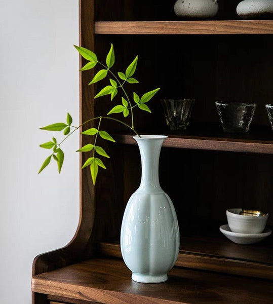 Ceramic Bud Vases, Handmade Water Holding Flower Vase, Small Flower Vases on Table, Rustic Porcelain Flower Vases-Silvia Home Craft
