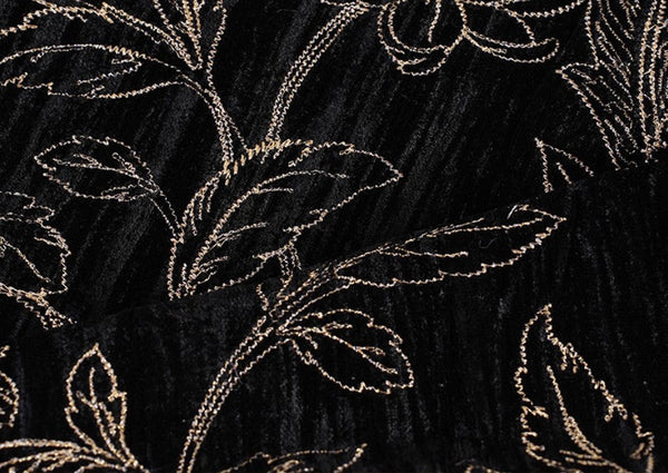 Contemporary Modern Sofa Pillows, Black Embroidery Flower Pattern Pillows for Couch, Decorative Throw Pillows for Bedroom, Large Modern Sofa Pillow for Dining Room-Silvia Home Craft