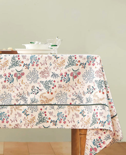 Large Rectangle Tablecloth for Dining Room Table, Rustic Table Covers for Kitchen, Country Farmhouse Tablecloth, Square Tablecloth for Round Table-Silvia Home Craft