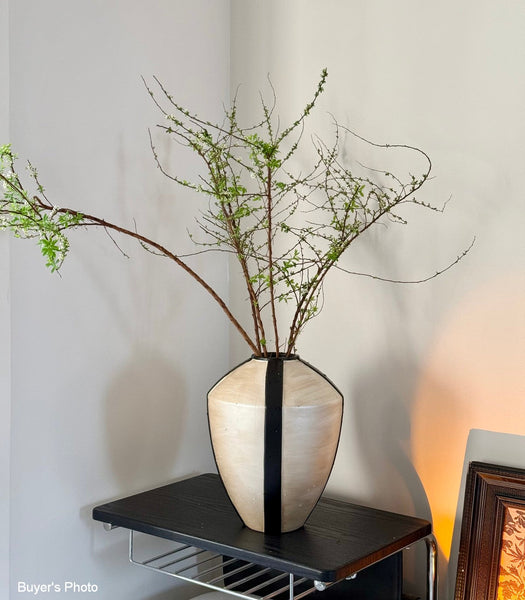 Large Contemporary Vases on Dining Table, Handmade Modern Flower Vase, Centerpiece Ceramic Bouquet Vases, Porcelain Vases for Modern Home Decor-Silvia Home Craft