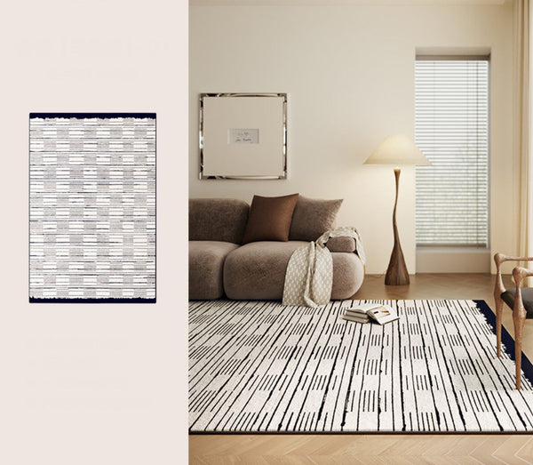 Simple Modern Rugs for Dining Room, Bedroom Modern Rugs, Living Room Contemporary Modern Rugs, Large Abstract Geometric Modern Rugs-Silvia Home Craft