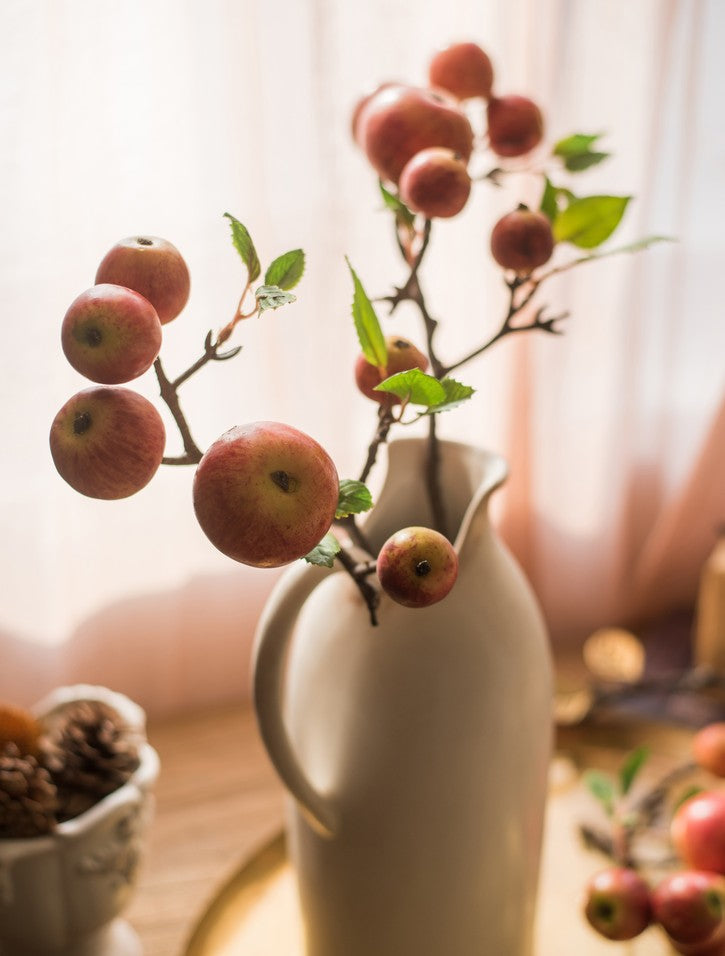 Apple Branch, Fruit Branch, Table Centerpiece, Beautiful Modern Flower Arrangement Ideas for Home Decoration, Autumn Artificial Floral for Dining Room-Silvia Home Craft