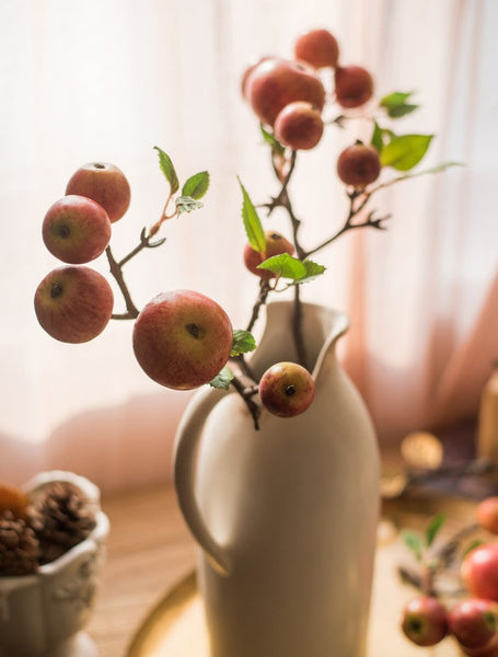 Apple Branch, Fruit Branch, Table Centerpiece, Beautiful Modern Flower Arrangement Ideas for Home Decoration, Autumn Artificial Floral for Dining Room-Silvia Home Craft