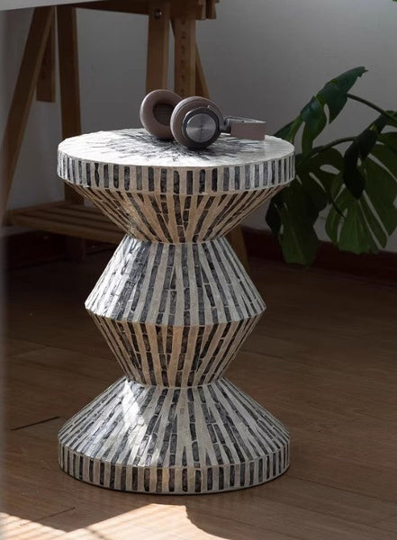 Shell Small Sofa Side Table, Bedside Small Side Table, Portable Casual Side Table, Contemporary Round Side Table, Creative Coffee Table